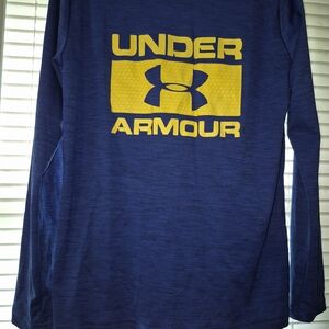 Under Armour Blue and Yellow Long Sleeve Tees